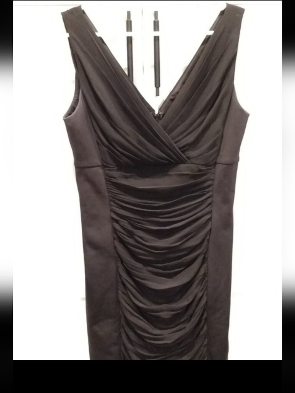 White House Black Market Rouched black dress